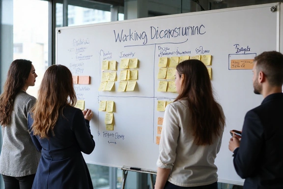 Tech company workshop in progress