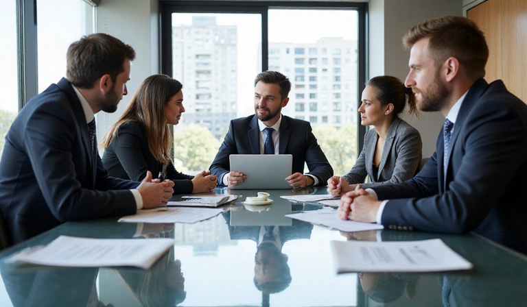 Professional business consultation meeting